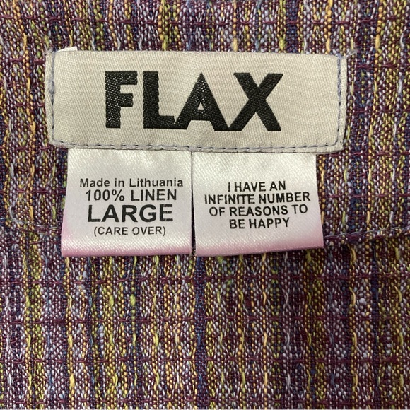 Flax Women's size Large Purple Jacket 100% linen button front - Picture 3 of 7